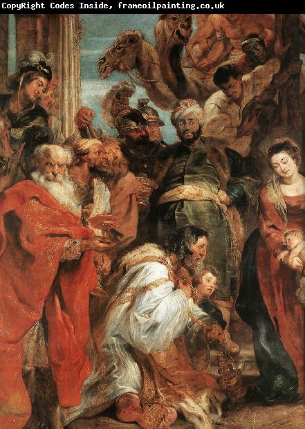 RUBENS, Pieter Pauwel The Adoration of the Magi (detail) f